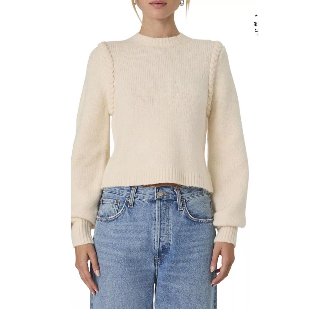 French Connection braided trim sweater size XL